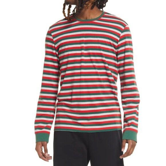 Other - BP. Men's Hang Out Cotton Blend Long Sleeve Stripe Top
